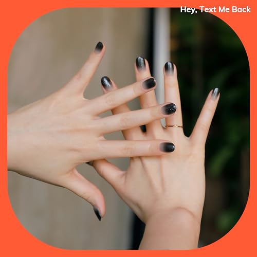 Heyhae Essentials Bundle - Semi Cured Gel Nail Strips (Hey, Text Me Back) + Got To Go Remover [2 Pack]