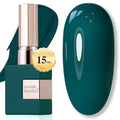 Double Rhythm Teal Green 15ML Gel Nail Polish - Same Color, Soak Off, Long-Lasting