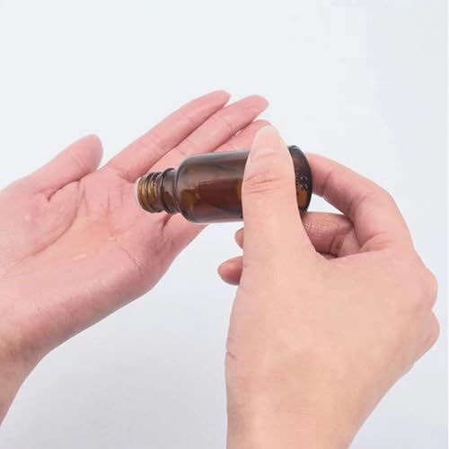 24 Pack 10ml Amber Glass Essential Oil Bottles with Dropper
