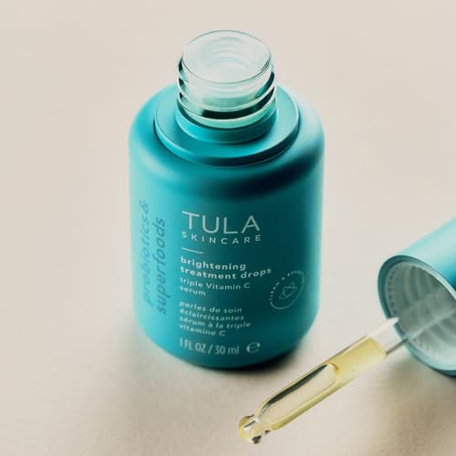 TULA Skin Care Brightening Treatment Drops - Vitamin C Serum, Brightens the Look of Dull Skin & Dark Spots, 1 fl oz.