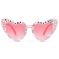 Etercycle Heart Sunglasses for Women - Birthday Queen Rhinestone Glasses