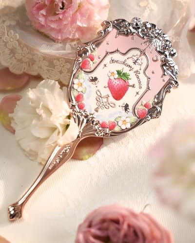 Flower Knows Strawberry Rococo Hand Mirror – Vintage Pink