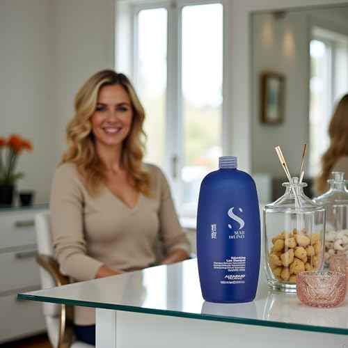 Alfaparf Milano Semi Di Lino Volume Shampoo For Fine Hair ? Sulfate Free Volumizing Low Shampoo - Adds Intense Volume, Thickness and Body - Anti-Frizz - Professional Salon Quality