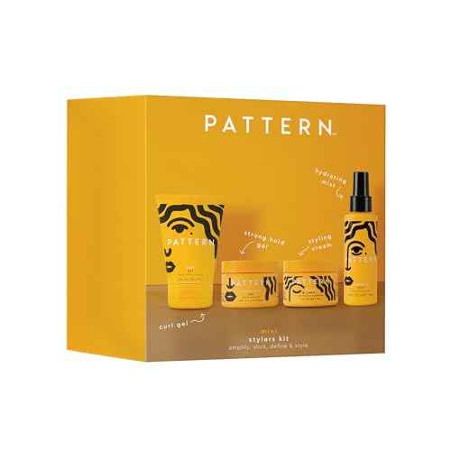 PATTERN Beauty Mini Stylers Kit 3 fl oz. - for Curly, Coily & Tight Textured Hair - Includes Hydrating Mist, Curl Gel, Styling Cream & Strong Hold Gel