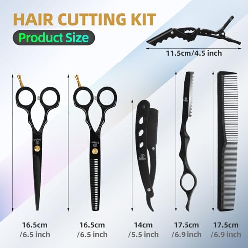 Professional Hair Cutting Scissors Kit - Japanese Stainless Steel