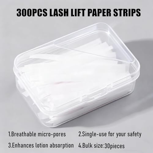 300PCS Lash Lift Paper Strips,Reusable Lash Lift Tools,Eyelash Lifting Lashes Lift Ribbon,Preventing EyeLashes from Popping Out.