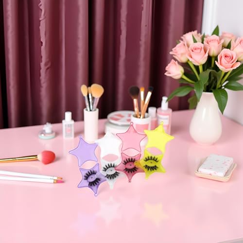 4Pcs Star-Shaped Eyelash Storage Boxes - 3D False Lash Cases