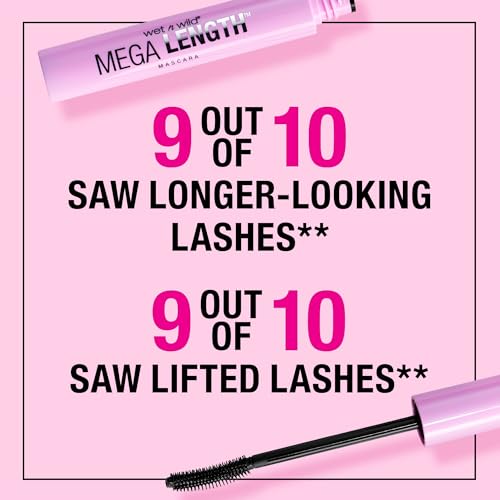 wet n wild Mega Length Mascara, Very Black, 0.21 Ounce (Pack of 2)