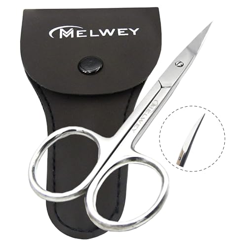 Curved Eyebrow & Facial Hair Scissors – 3.7" Stainless Steel