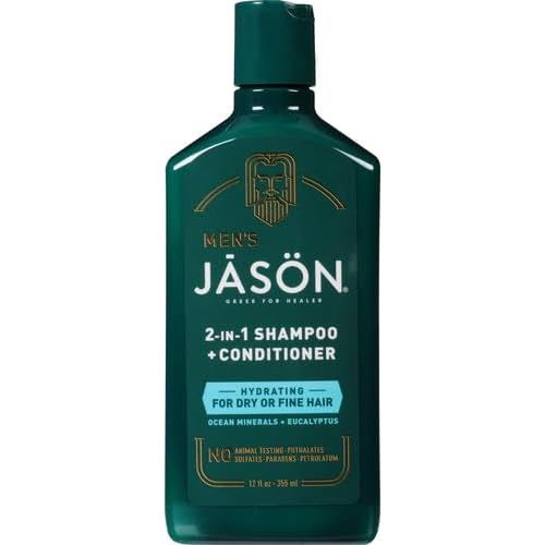 Jason Men's Hydrating 2-in-1 Shampoo and Conditioner, 12 oz