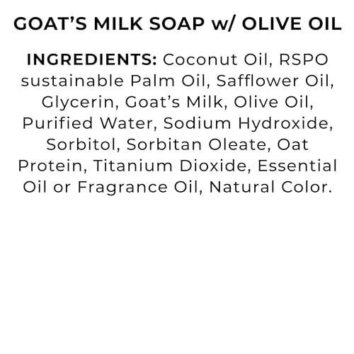 The Grecian Soap Company Goat Milk & Olive Oil Bar 3-Pack ? Almond Scent, Natural Moisturizing Soap Bars, Made in USA