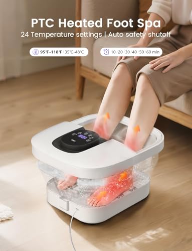 RIKE Collapsible Foot Spa with Fast Heating & Massage