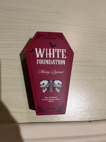 White Liquid Foundation - Waterproof Full Coverage Face Makeup for Cosplay & Daily Use