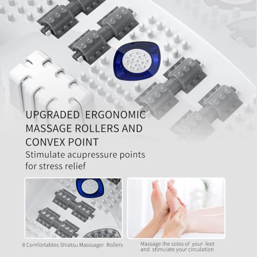 MODILIC Foot Spa Bath Massager with Heat, UV & Ozone, Bubbles & Blue Light