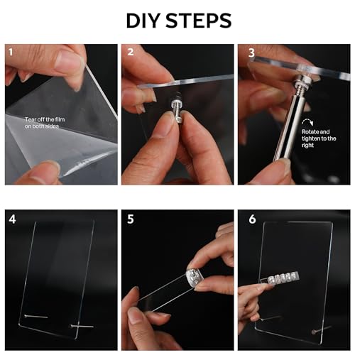 Nail Art Display Stand Acrylic Board Set with 50 Tips