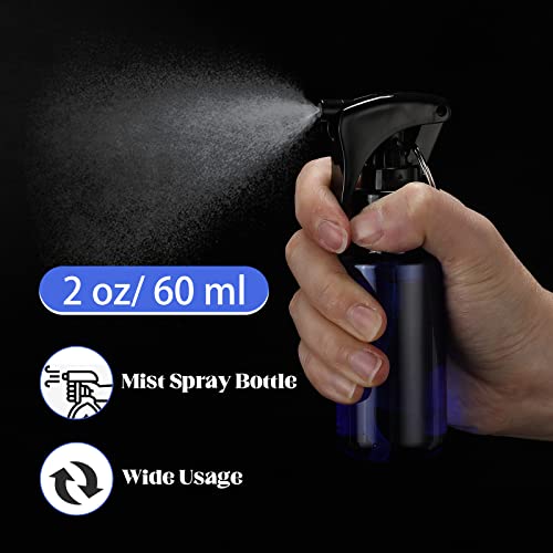 Roshtia 20 Pcs Mini Spray Bottles with Keychain - 2 oz Refillable