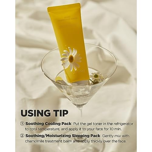 Relief Chamomile Cream - Hydrating Gel Face Moisturizer for Oily Skin - Chamomile Extract and Hyaluronic Acid - Hypoallergenic Vegan Face Cream - Lightweight Gel, 3 fl.oz.
