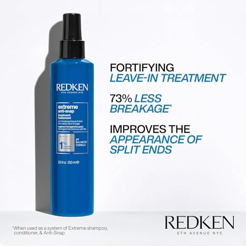 Redken Extreme Anti-Snap Anti-Breakage Leave-In Treatment For Distressed Hair - Fortifies & Helps Reduce Breakage,Infused With Proteins,(Pack of 2)