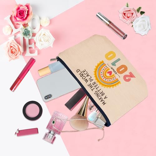 ancpeany Sweet 16 Party Decorations, Sweet 16 Gifts for Girls Makeup Bag, 16th Birthday Decorations for Girls, 16th Birthday Gifts for Girl, 2010 Sweet Sixteen Gifts for 16 Year Old Girl Cosmetic Bag