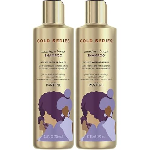 Pantene ProV Gold Series Boost, Moisture Shampoo, 9.1 Fl Oz (Pack of 2)
