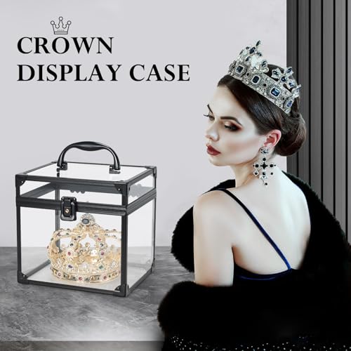 FRENESSA Clear Acrylic Makeup Case with Handle & Lock