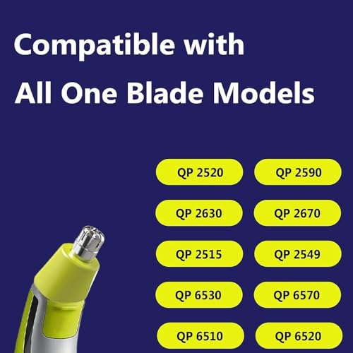 Nose Hair Trimmer Replacement Heads for Philips OneBlade QP Series