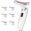 VRAIKO Lilac 7-in-1 Beauty Massager for Face and Neck - Jawline Lifting & Firming - Face Lymphatic Drainage Massager for Anti Aging Wrinkle, Forehead Lines, and Dark Circles, White