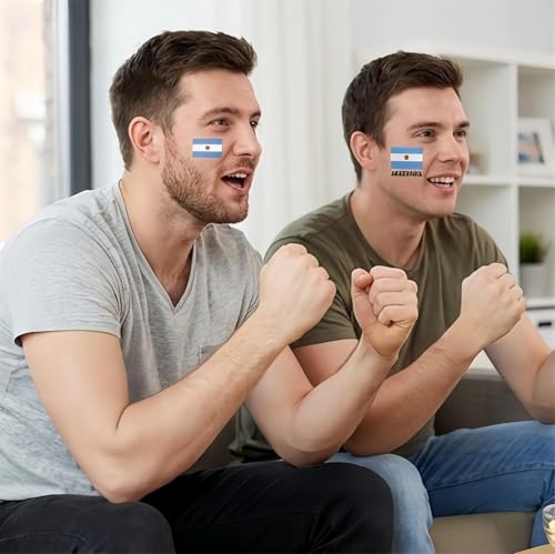 20Pcs Waterproof World Cup Football Flag Temporary Tattoos