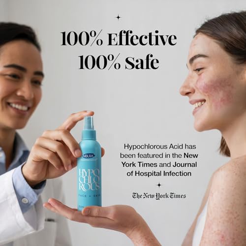 Aquia Hypochlorous Acid Spray for Face - 8oz Antimicrobial Skin Mist