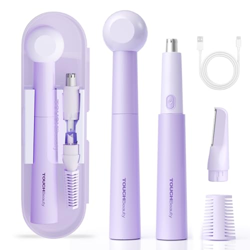 TOUCHBeauty Upgraded Nose Hair Trimmer for Women£¬All-in-1 Facial Hair Trimmer with 11,000 RPM Powerful Motor, Rechargeable, IPX7 Waterproof, for Face Ear Nose and Eyebrow