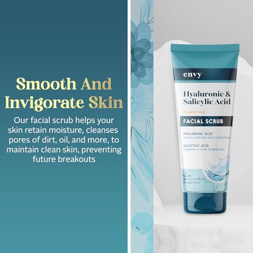 Envy Hyaluronic Acid & Salicylic Acid Face Scrub 6.76 Oz