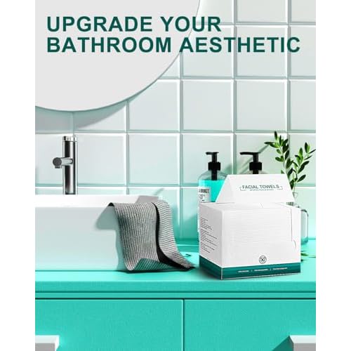 Face Towels,Facial Towels,200Ct Disposable Face Towel,10"x12"Face Cloths,Makeup Remover Face Towelettes Disposable,Disposable Face Cloths for Sensitive Skin,Biodegradable Dry Wipes