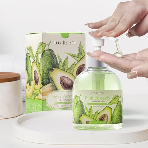 ROMIIE ZOI Liquid Hand Soap with Gift Box - Avocado - 260ml/ 8.7 fl.oz (Pack of 3)