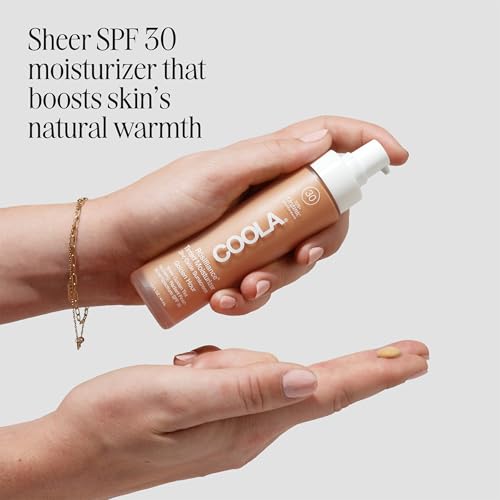 COOLA Organic Rosilliance Tinted Moisturizer with SPF 30, Dermatologist Tested, 1.5 FL Oz
