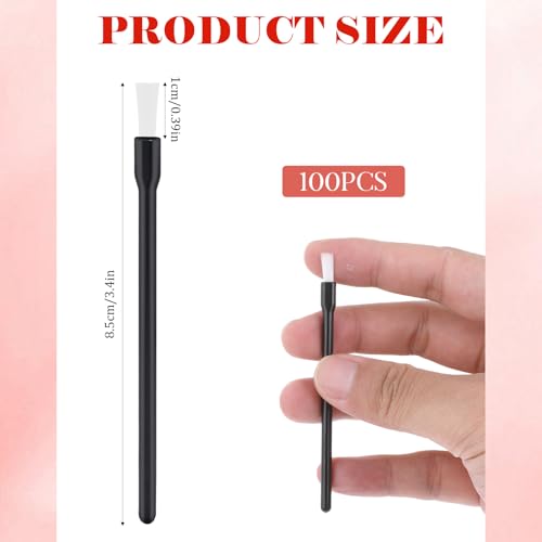 100 Pcs Disposable Lip Brushes - Lip Gloss Wands Applicators