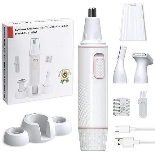 Antomoness Electric Eyebrow Trimmer for Women Hair Remover for Eyebrow Nose Face and Body Hair Removal with LED Light and Lithium-Powered Rechargeable Painless