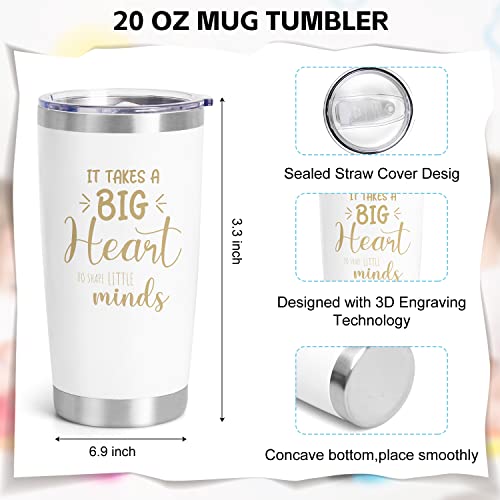 UAREHIBY 12 PCS Teacher Appreciation Gifts in Bulk,20 OZ Wine Tumbler Thank You Gifts for Women Men,Teacher Appreciation Week Gift with Keychain,Best End of Year Gift with Cosmetic Bag