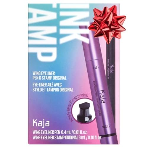 Kaja Beauty Bento Collection - Bouncy Eyeshadow Trio 13 Velvet Dream, 0.03 Oz + Winged Eyeliner & Pen - Wink Stamp Bundle