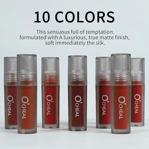 O'CHEAL 10Pc Matte Liquid Lipstick Set - Waterproof