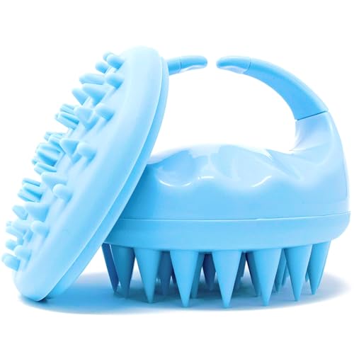 Flathead Products 1-Pack Hair Scalp Massager & Shampoo Brush for Dandruff Removal - Wet & Dry, Promotes Hair Growth, Includes 2 Swappable Heads