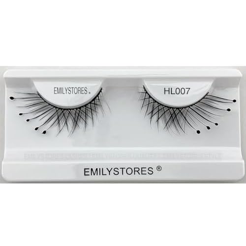 Halloween False Eyelashes, Dramatic Black Lashes with Dots for Yzma Costume, Reusable 1Pair