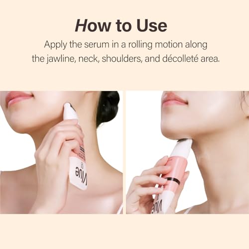 VLUE Retinol Guasha Neck Firming Cream - Anti-Aging Collagen & Fig Extract Moisturizer for Wrinkles & Sagging Skin, Hydrating & Lifting Neck & D?collet? Serum, Korean Skincare, 1.69 fl. oz.