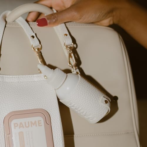 PAUME Travel Hand Sanitizer Duo with Vegan Leather Pouch, 3oz, Refillable, Moisturizing & Antibacterial