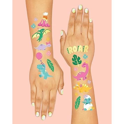 xo, Fetti Dinosaur Tattoos - 38 styles | Birthday Party Supplies, Dinosaur Party Favors, T-rex Decorations