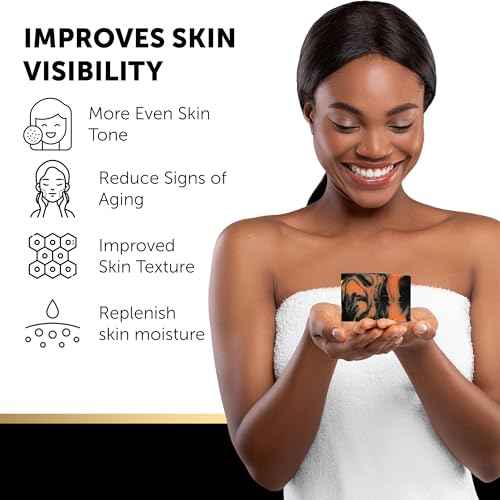 VALITIC Charcoal Kojic Acid Turmeric Black Soap Bar Dark Spot Remover for Body or Face Wash - 2 Pack and African Net Sponge