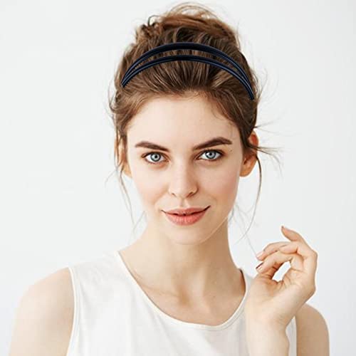 REDANHA 4-Piece Classic Black Brown Zigzag & Shark Tooth Headband Set - Non-Slip Hair Accessories for Women & Girls