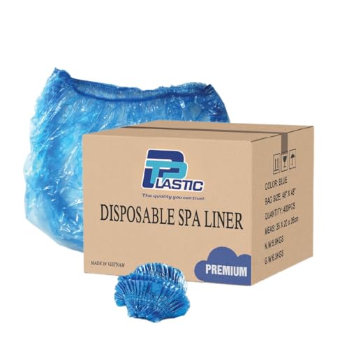 Disposable Pedicure Liners for Feet 48x48 in Blue, 400 Pack - TP Plastic