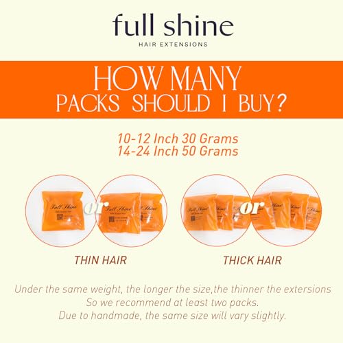 Full Shine Tape-in Hair Extensions 18 Inch Medium Brown Honey Blonde #4/24/4