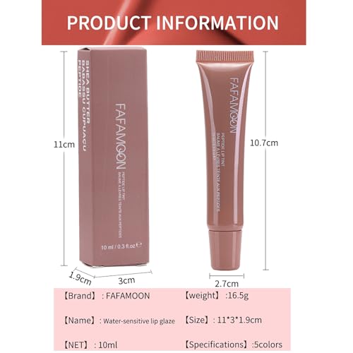 Hydrating Lip Glow Oil - 5 Colors Tinted Lip Gloss Set