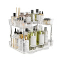Acrylic Makeup Organizer, 2-Tier Large Capacity Cosmetic Storage Rack with Clear Shelves, Perfume and Skincare Organizer for Bathroom Countertop, Vanity and Dressing Table